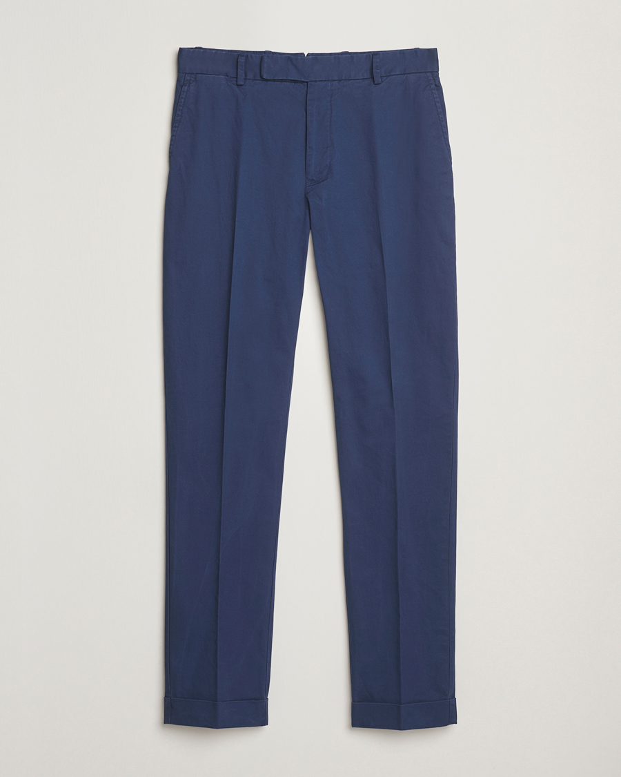 Men | Trousers | Polo Ralph Lauren | Cotton Stretch Trousers Rustic Navy