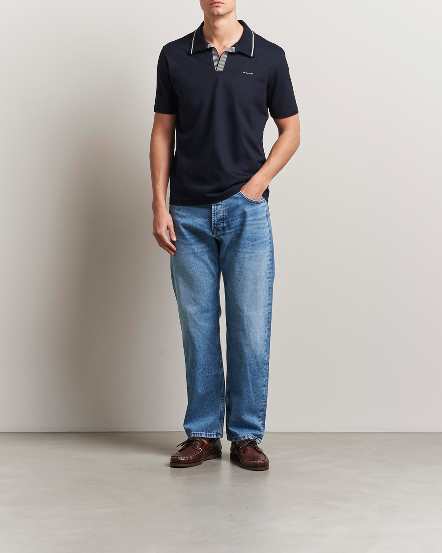 Men | Polo Shirts | GANT | Tipping Polo Evening Blue