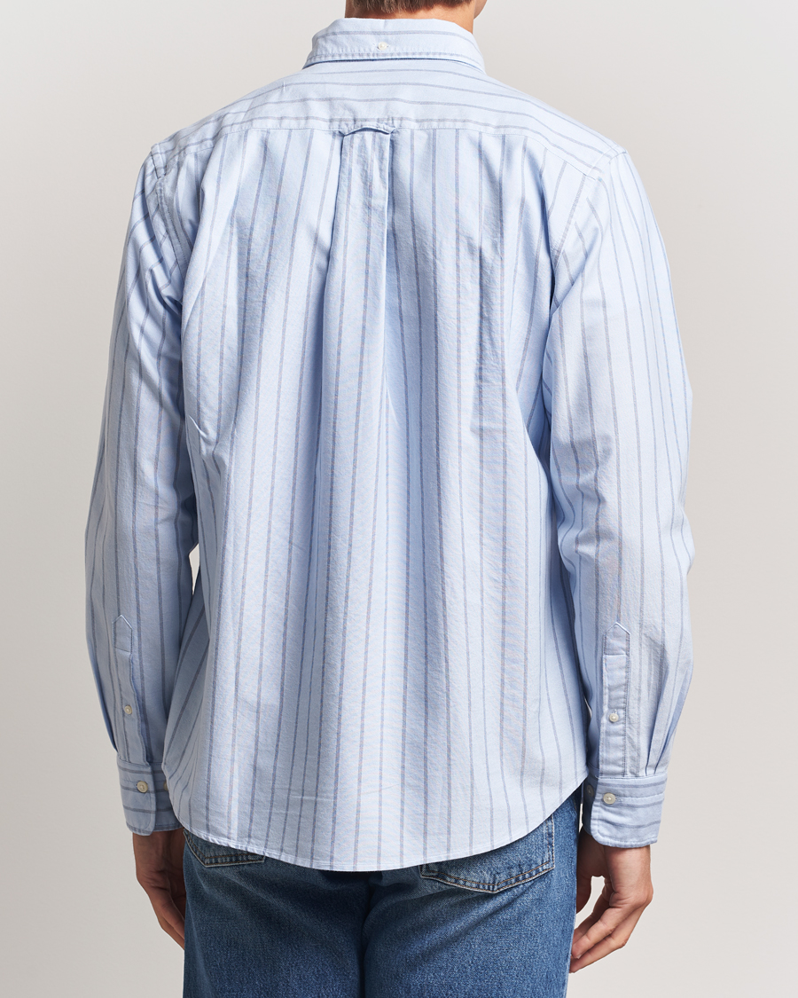 Men | Shirts | GANT | Regular Fit Classic Oxford Striped Shirt Light Blue