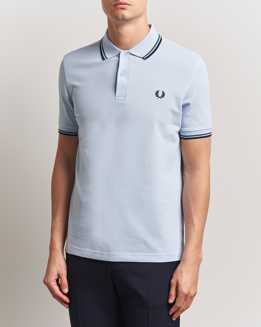 Men | Polo Shirts | Fred Perry | Twin Tipped Polo Shirt Light Smoke