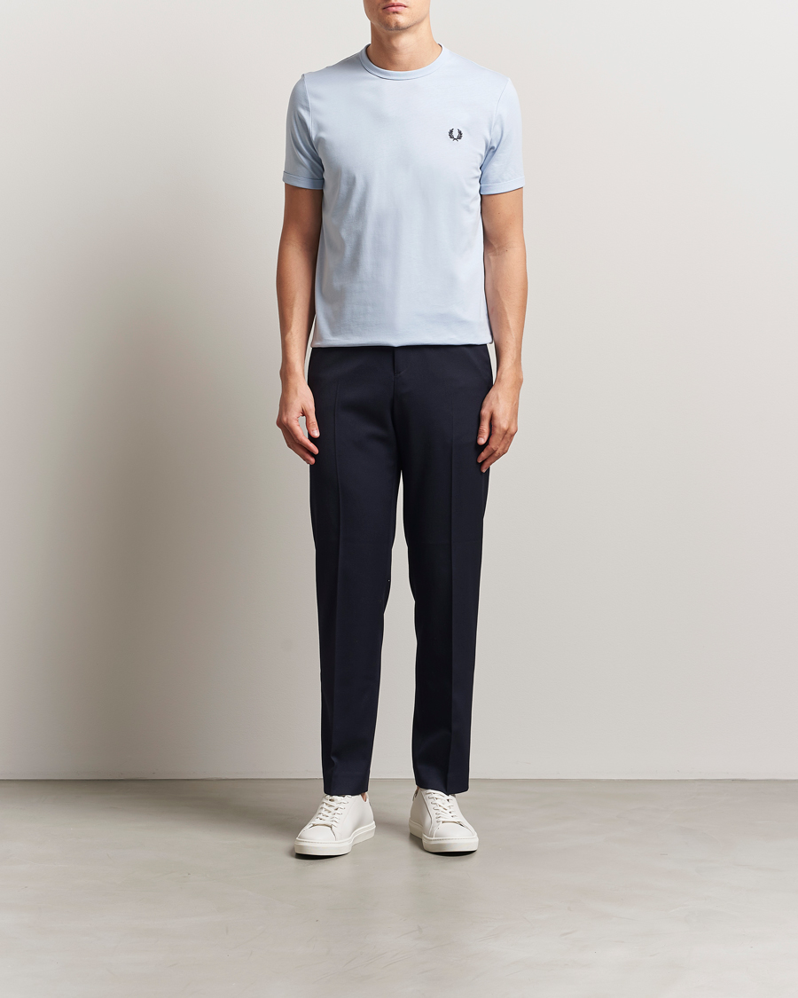 Men | T-Shirts | Fred Perry | Ringer T-Shirt Light Smoke