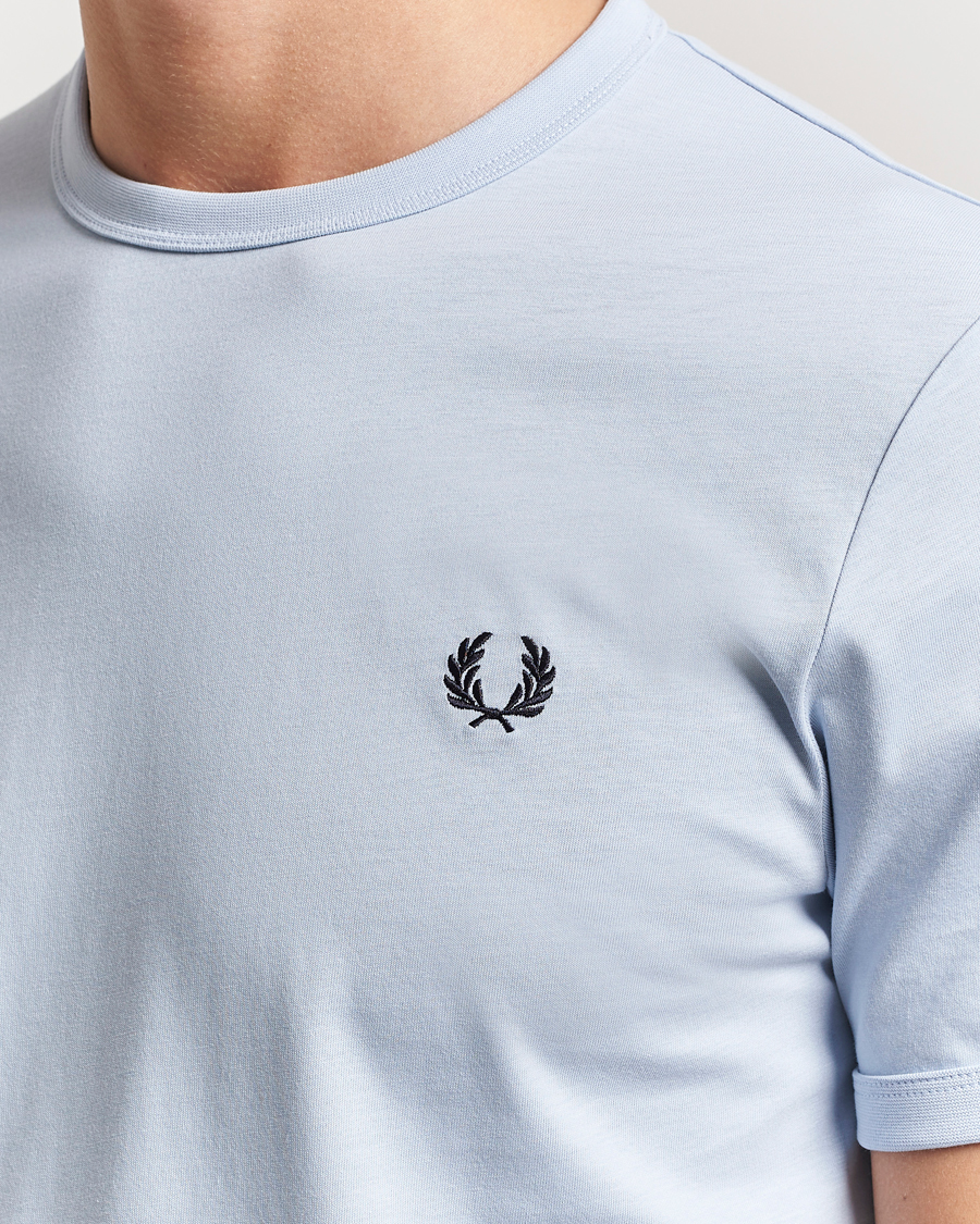 Men | T-Shirts | Fred Perry | Ringer T-Shirt Light Smoke