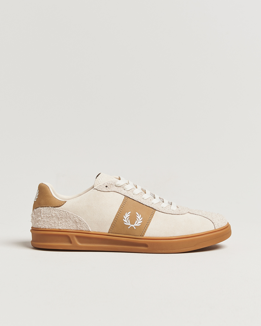 Men | Sneakers | Fred Perry | B4 Suede Sneaker Ecru/Snow White