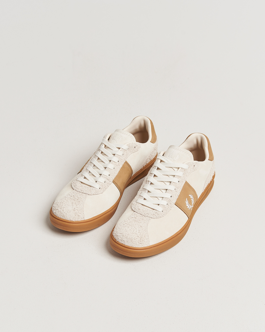 Men | Sneakers | Fred Perry | B4 Suede Sneaker Ecru/Snow White