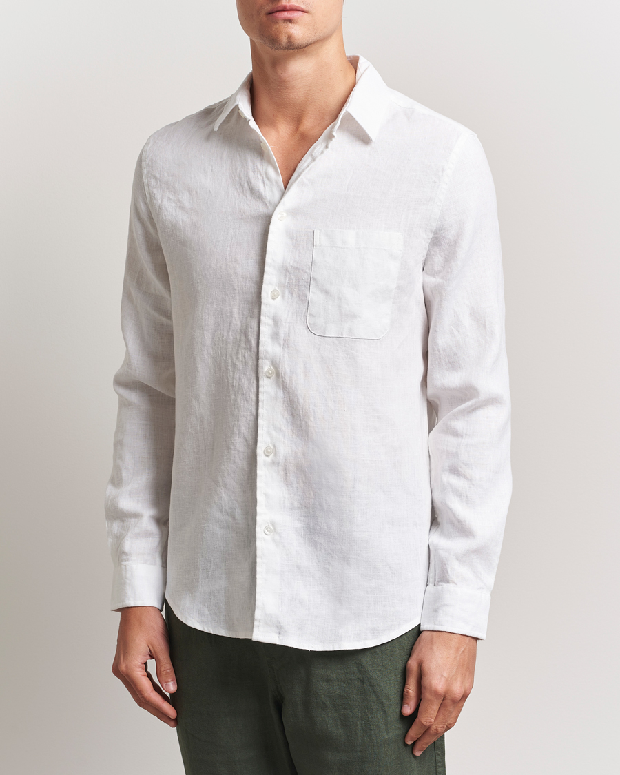 Men | Shirts | Samsøe Samsøe | Liam Linen Shirt White