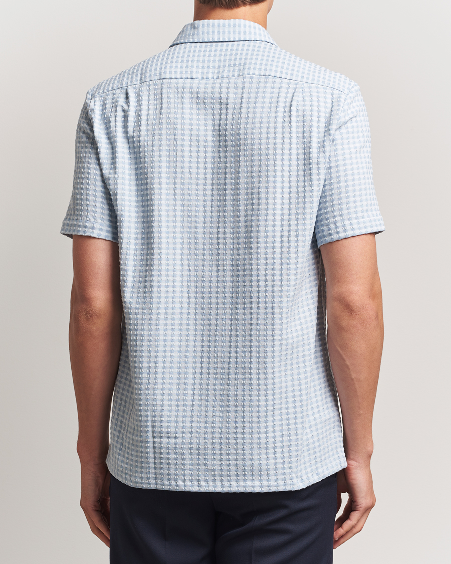Men | Shirts | Samsøe Samsøe | Avan Structured Short Sleeve Shirt Gray Dawn