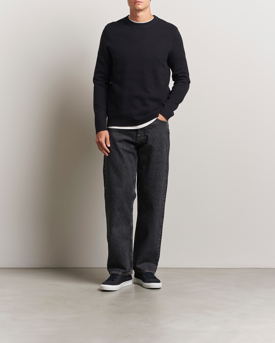 Men | Sweaters & Knitwear | Samsøe Samsøe | Niklas Crew Neck Sweater Black