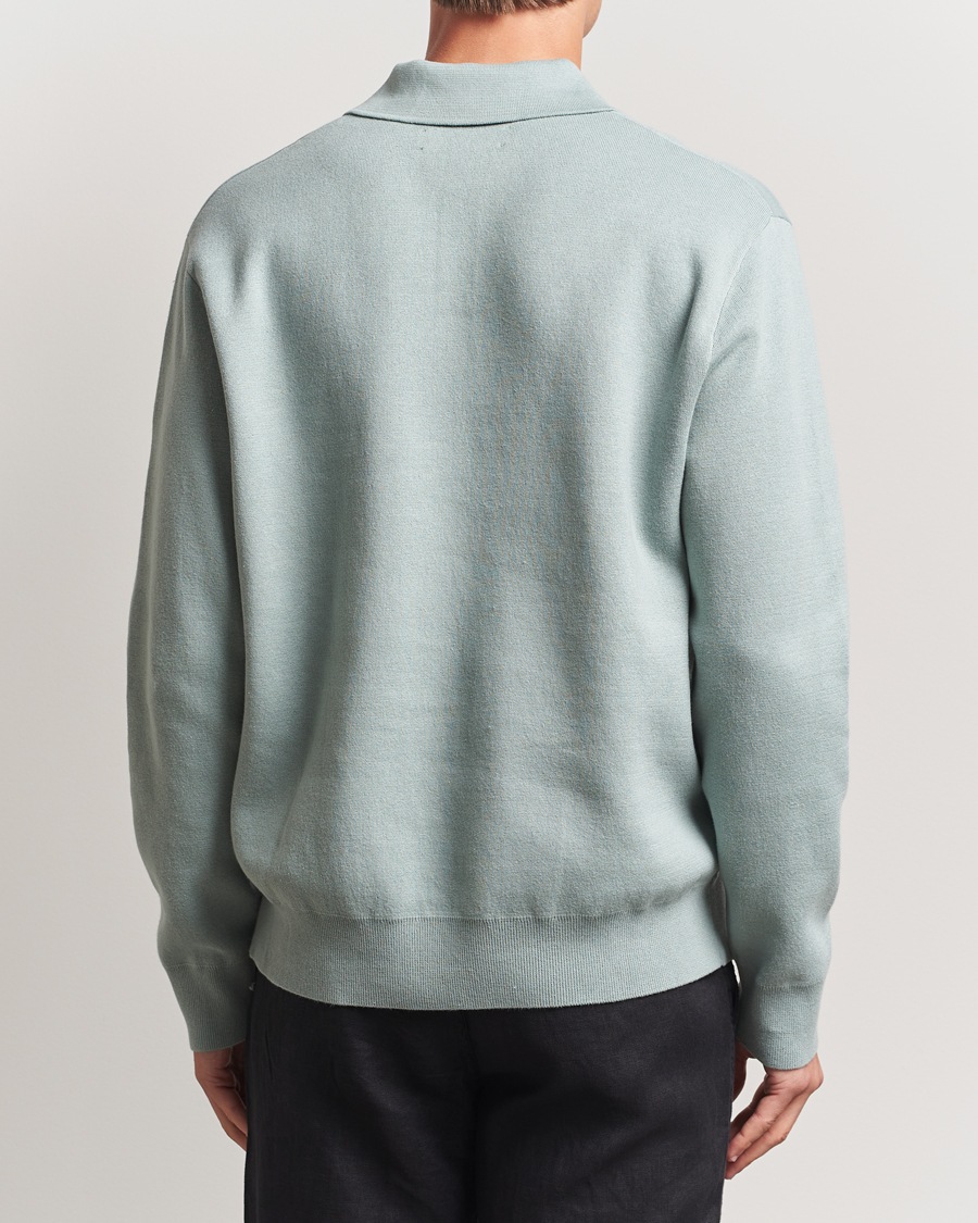 Men | Sweaters & Knitwear | Samsøe Samsøe | Nino Knitted Polo Abyss Green