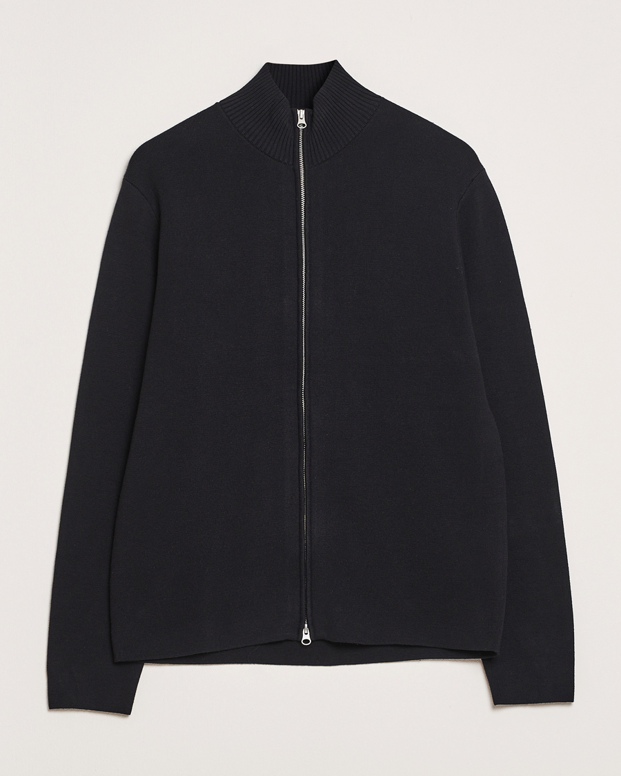 Men | Sweaters & Knitwear | Samsøe Samsøe | Niklas Full Zip Sweater Black