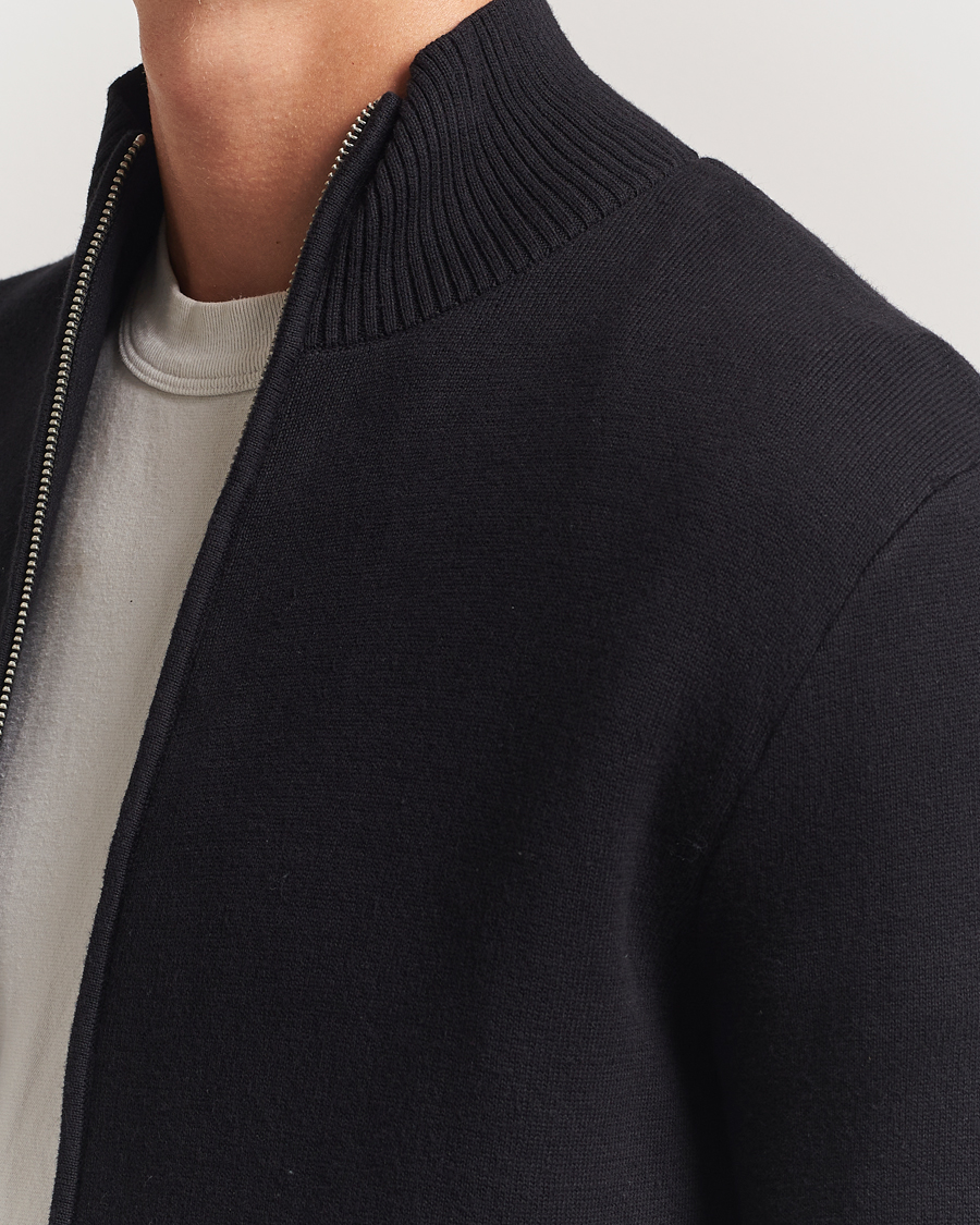 Men | Sweaters & Knitwear | Samsøe Samsøe | Niklas Full Zip Sweater Black