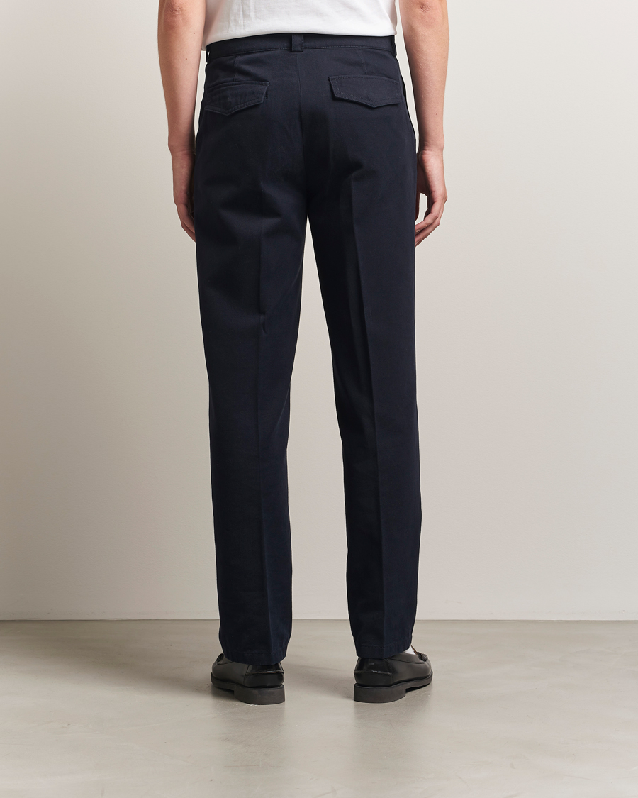 Men | Trousers | Filippa K | Cotton Chino Trousers Navy