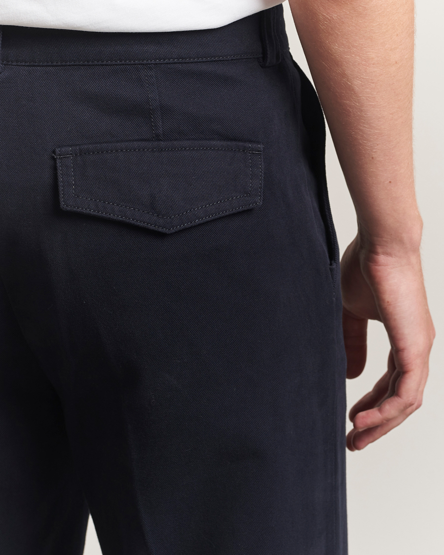 Men | Trousers | Filippa K | Cotton Chino Trousers Navy