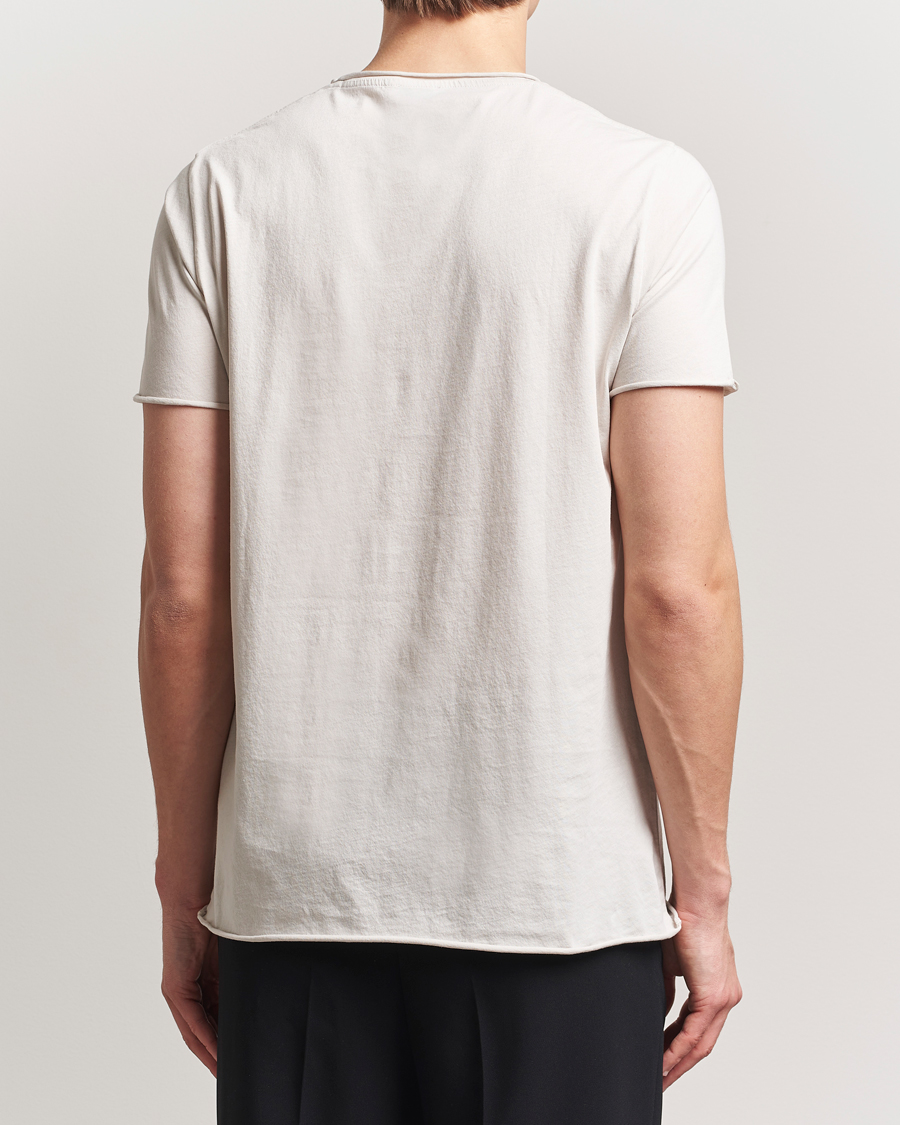 Men | T-Shirts | Filippa K | Roll Neck Crew Neck T-Shirt Chalk Grey
