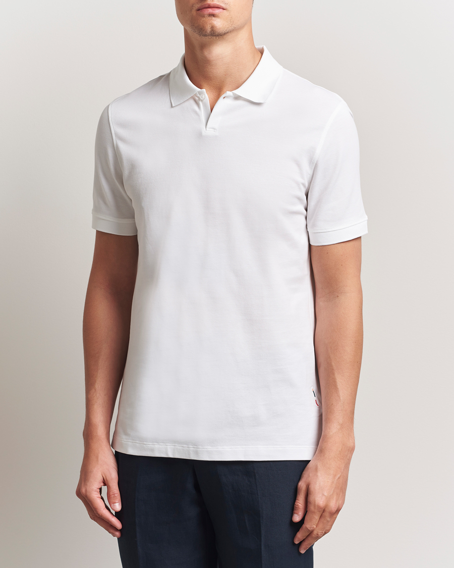 Men | Polo Shirts | Orlebar Brown | Bruno Organic Cotton Pique White