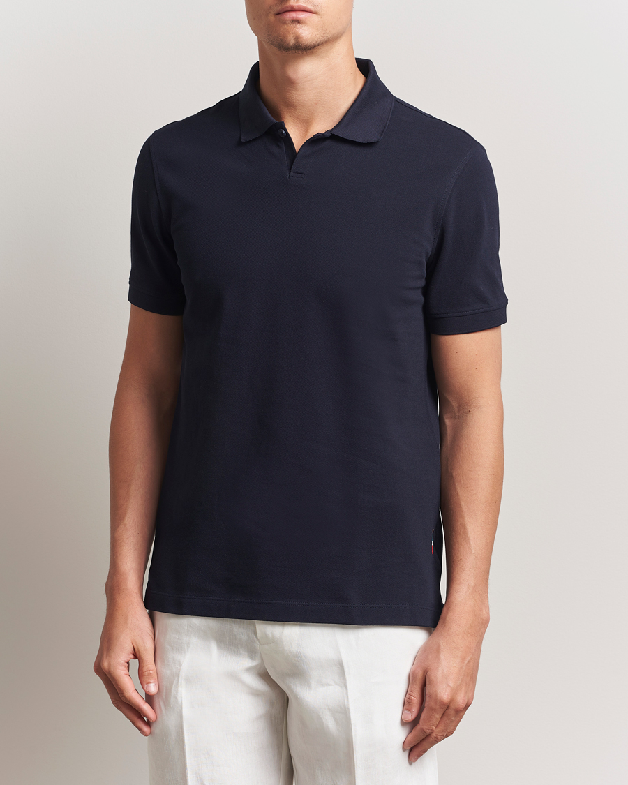 Men | Polo Shirts | Orlebar Brown | Bruno Organic Cotton Pique Night Iris