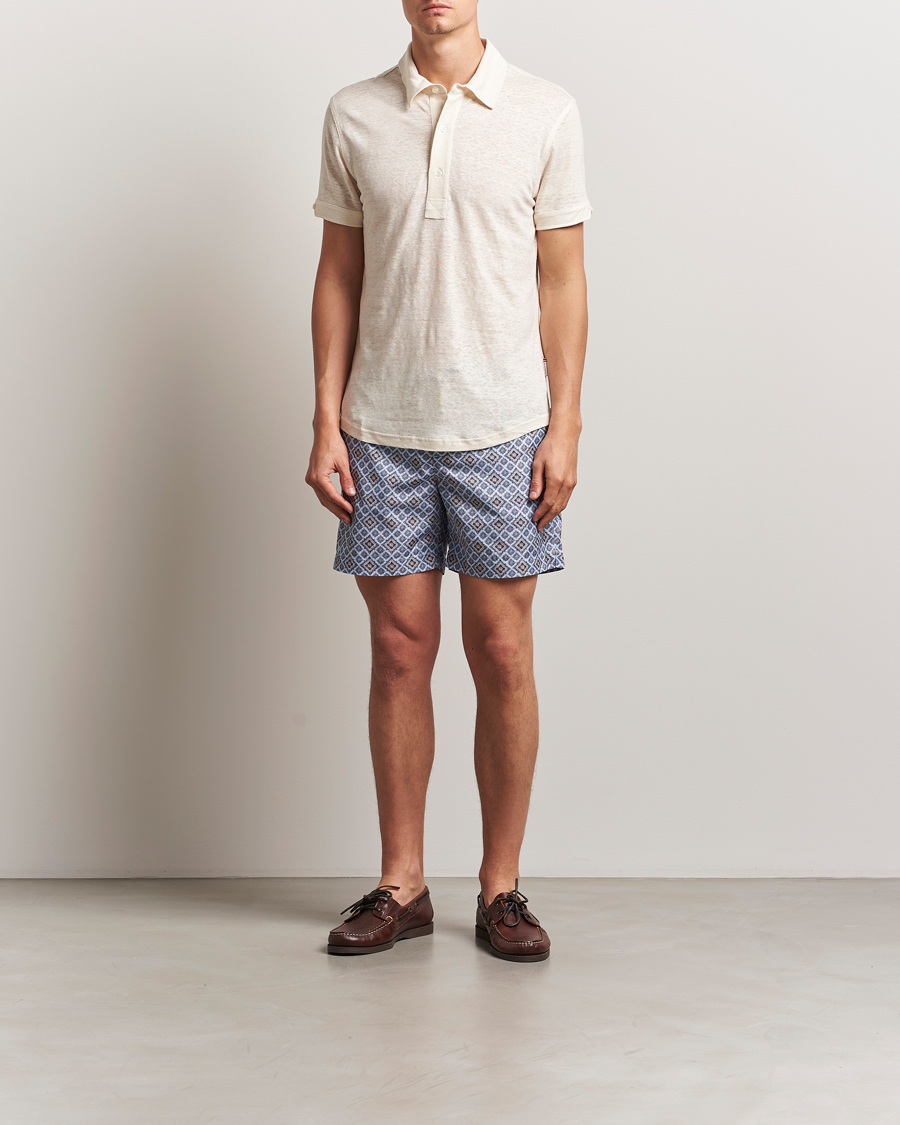 Men | Polo Shirts | Orlebar Brown | Sebastian Linen Polo Latte
