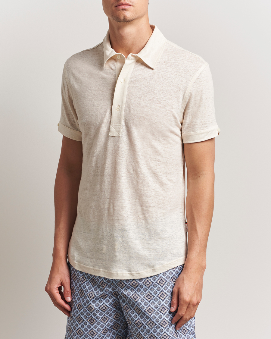Men | Polo Shirts | Orlebar Brown | Sebastian Linen Polo Latte
