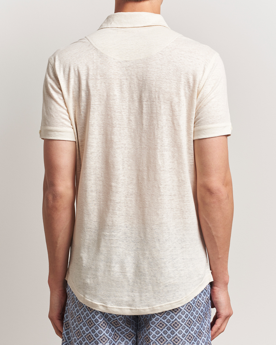 Men | Polo Shirts | Orlebar Brown | Sebastian Linen Polo Latte