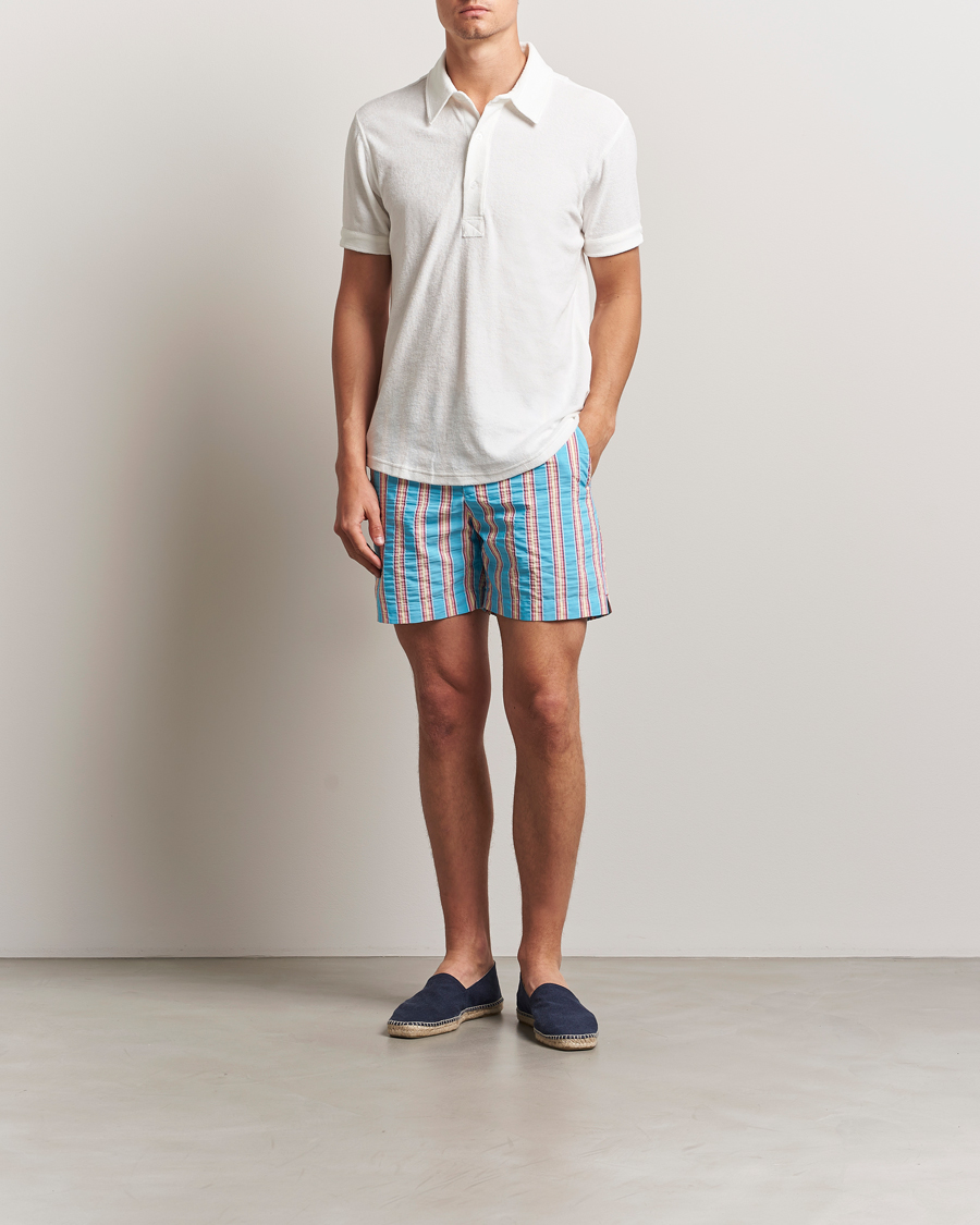 Men | Polo Shirts | Orlebar Brown | Sebastian Tailored Towelling Polo White