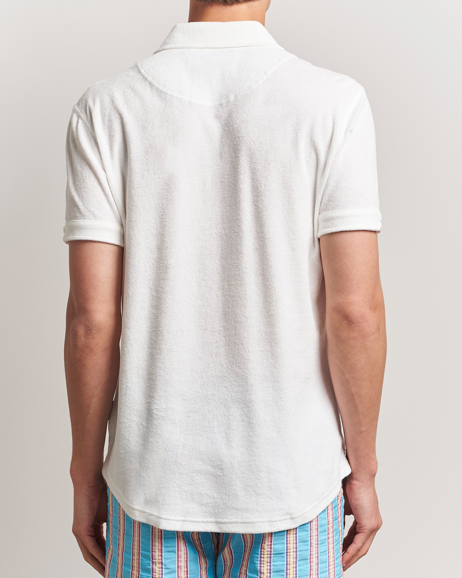Men | Polo Shirts | Orlebar Brown | Sebastian Tailored Towelling Polo White