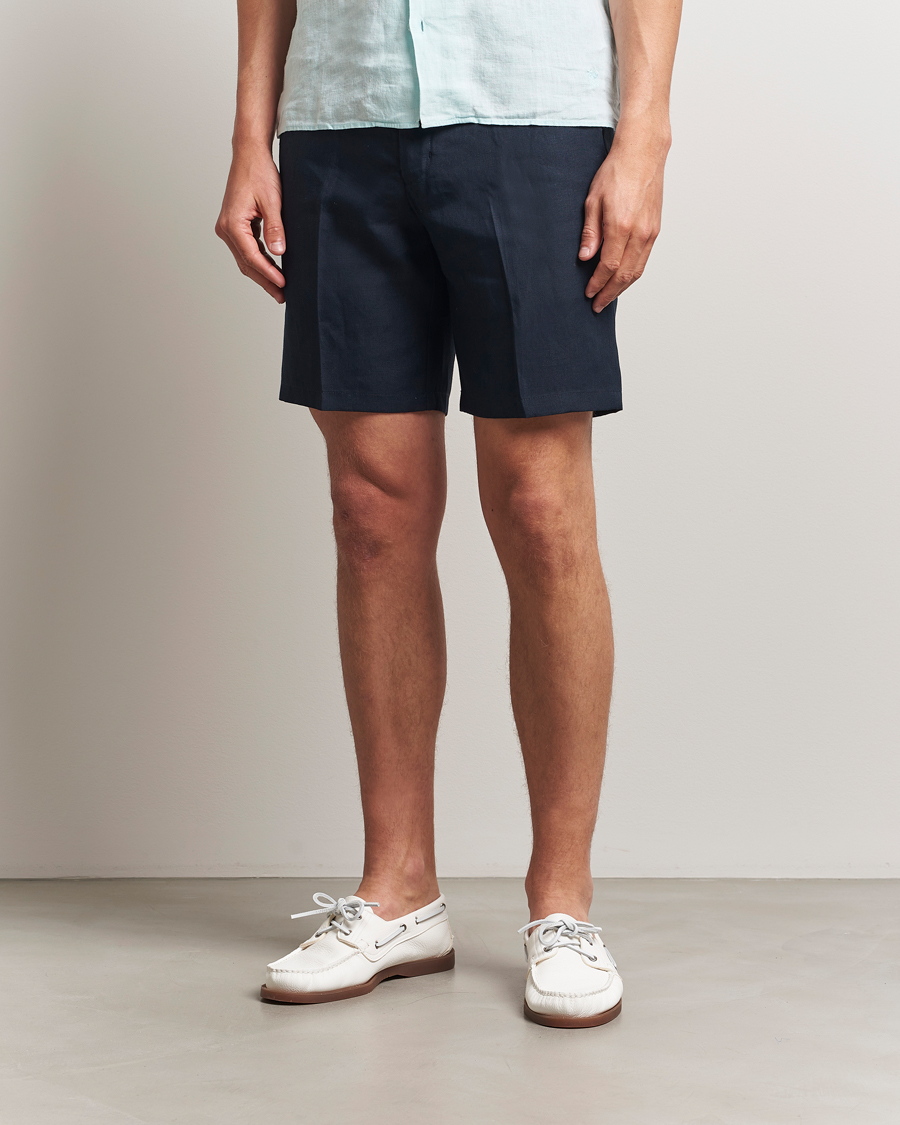 Men | Shorts | Orlebar Brown | Norwich Italian Linen Shorts Night Iris