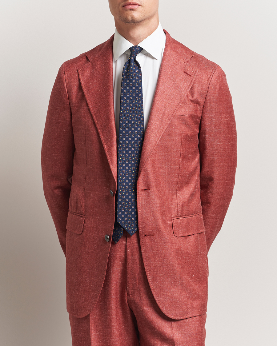 Men | Blazers | Oscar Jacobson | Fellow EVO Wool/Silk/Linen Blazer Red