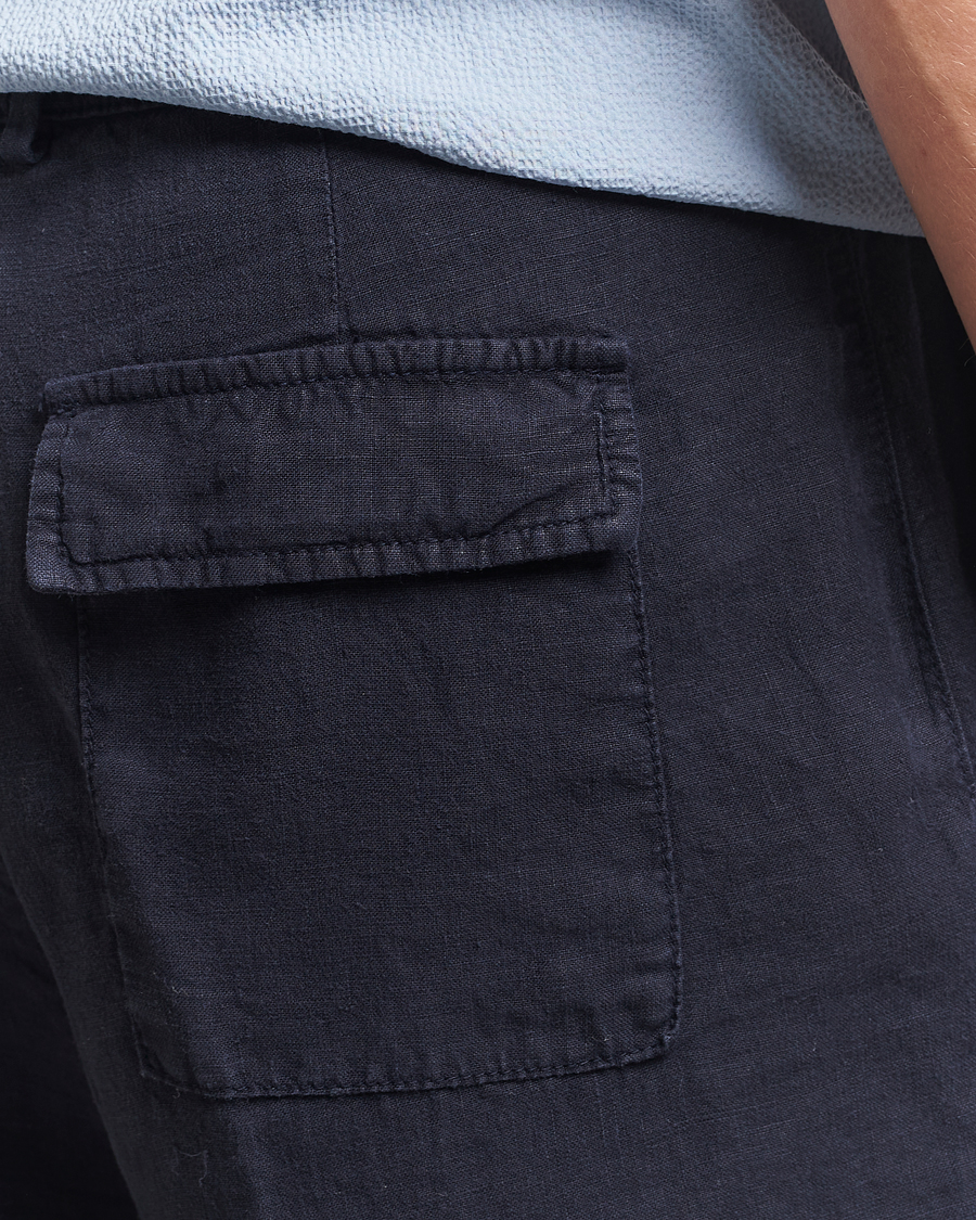 Men | Shorts | Oscar Jacobson | James Casual Linen Shorts Navy
