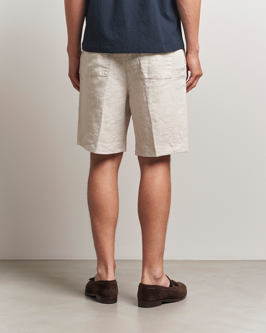 Men | Shorts | Oscar Jacobson | James Casual Linen Shorts Cream