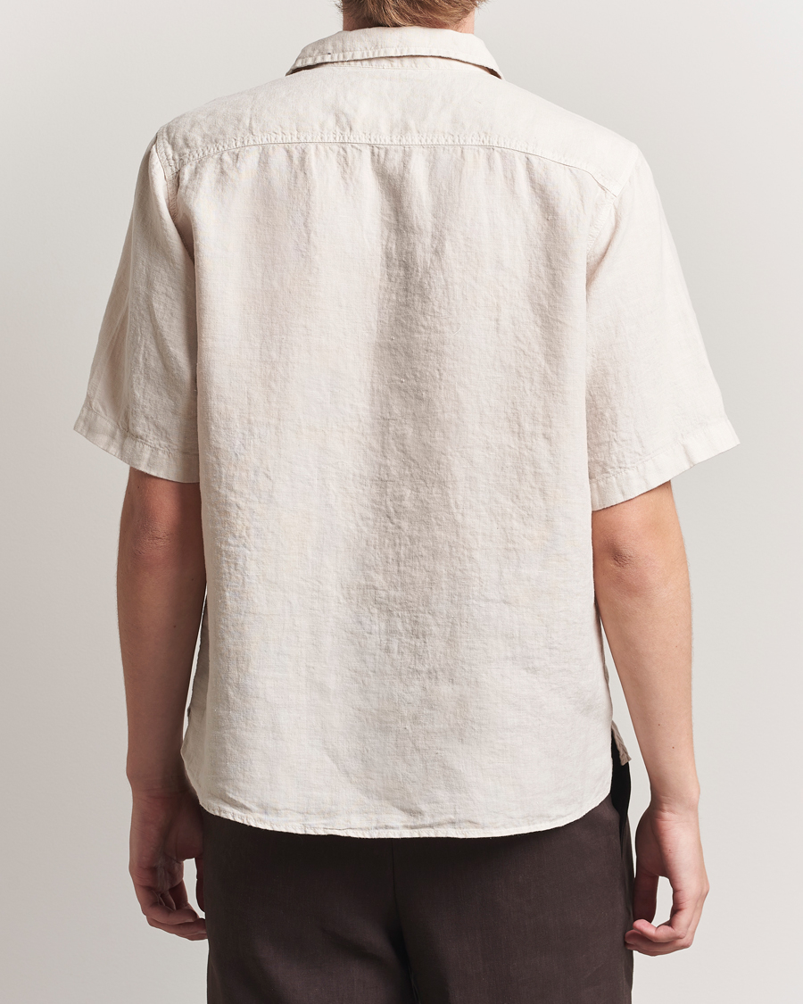 Men | Shirts | Oscar Jacobson | Reg Fit City Linen Shirt Cream