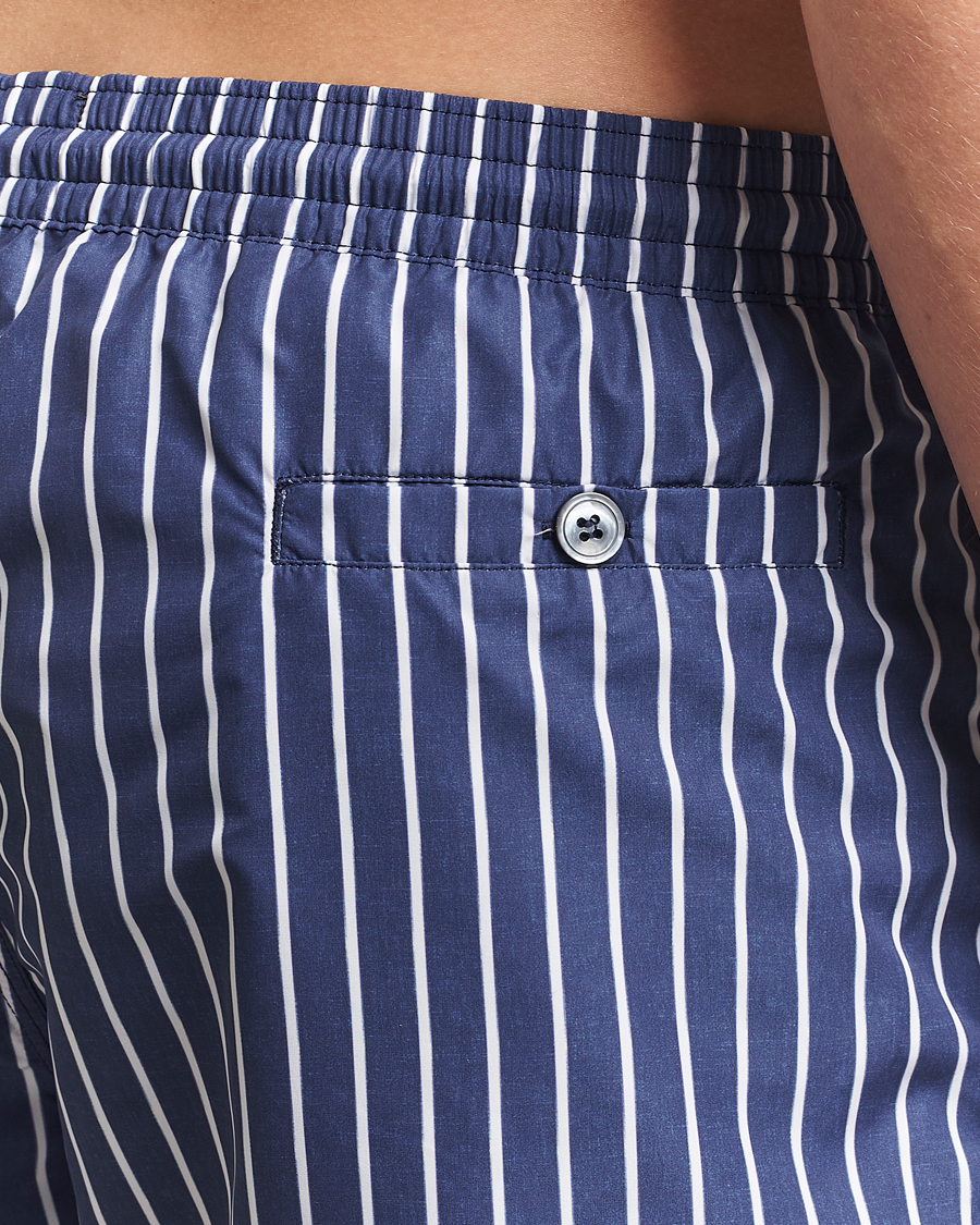 Men | Swimwear | Oscar Jacobson | Striped Swimshorts Navy