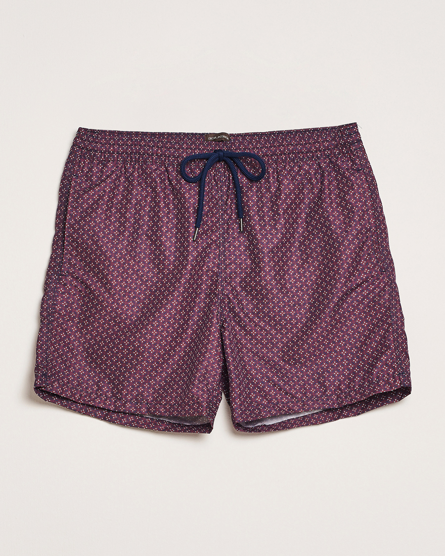 Men | Swimwear | Oscar Jacobson | Printed Swimshorts Red/Navy