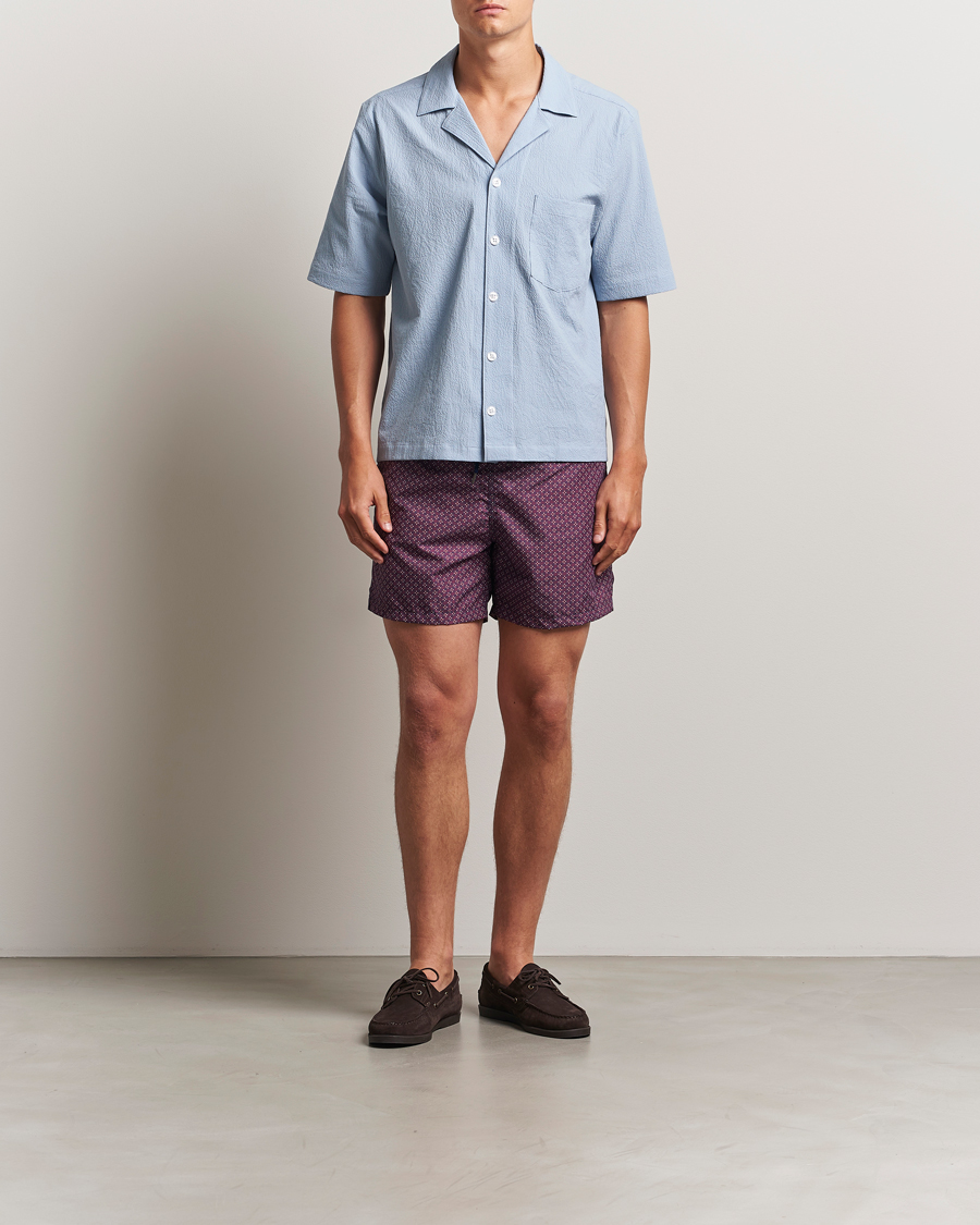 Men | Swimwear | Oscar Jacobson | Printed Swimshorts Red/Navy