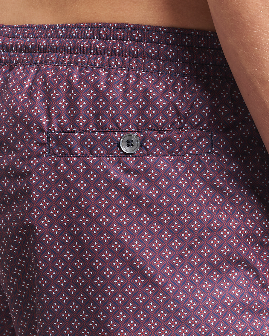 Men | Swimwear | Oscar Jacobson | Printed Swimshorts Red/Navy