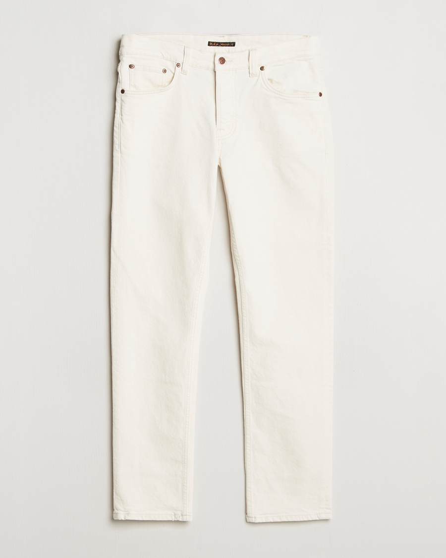 Men | Jeans | Nudie Jeans | Solid Ollie Jeans Ivory