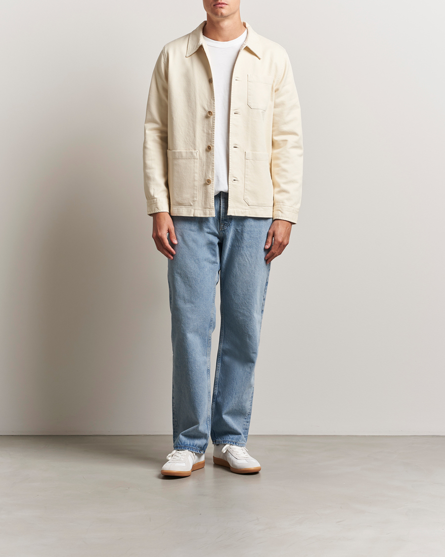 Men | Shirts | Nudie Jeans | Barney Worker Overshirt Ivory