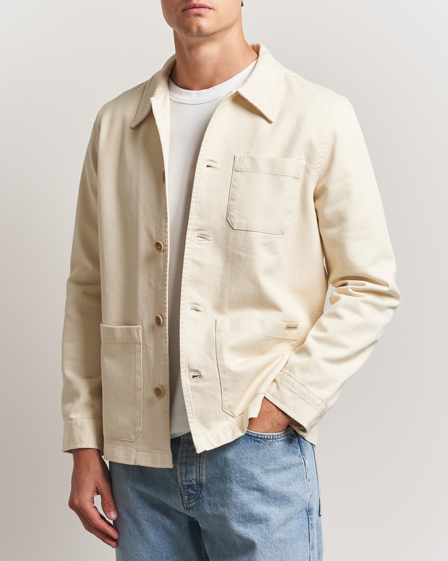 Men | Shirts | Nudie Jeans | Barney Worker Overshirt Ivory