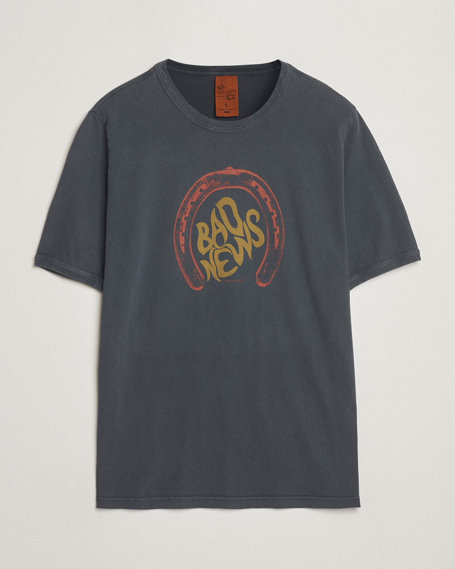 Men | T-Shirts | Nudie Jeans | Ricky Bad News T-Shirt Antracite
