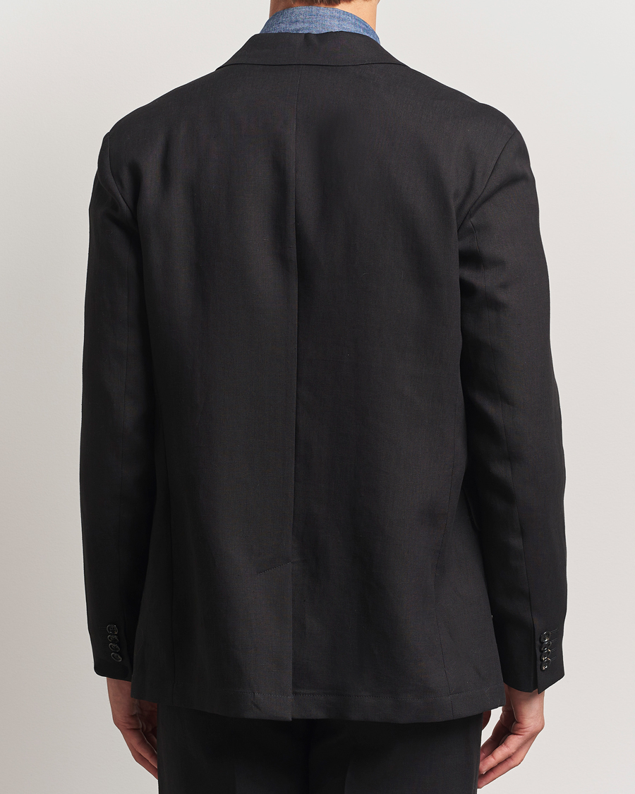 Men | Blazers | J.Lindeberg | Alban Unlined Super Linen Blazer Black