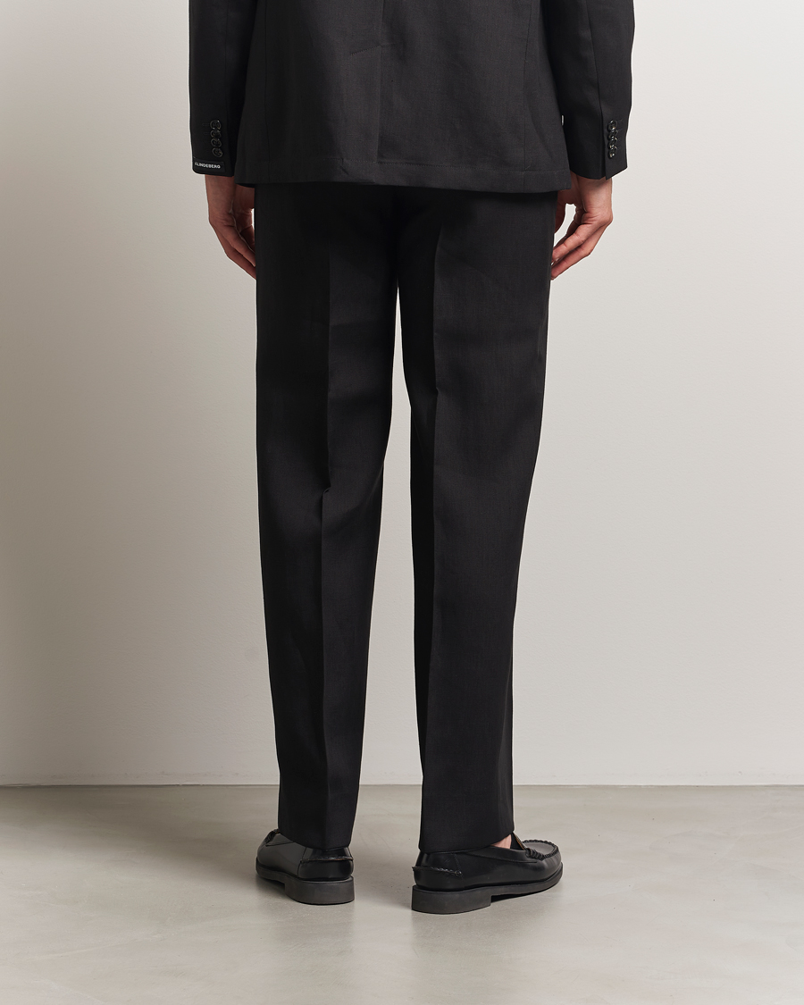 Men | Trousers | J.Lindeberg | Gabi Super Linen Pants Black