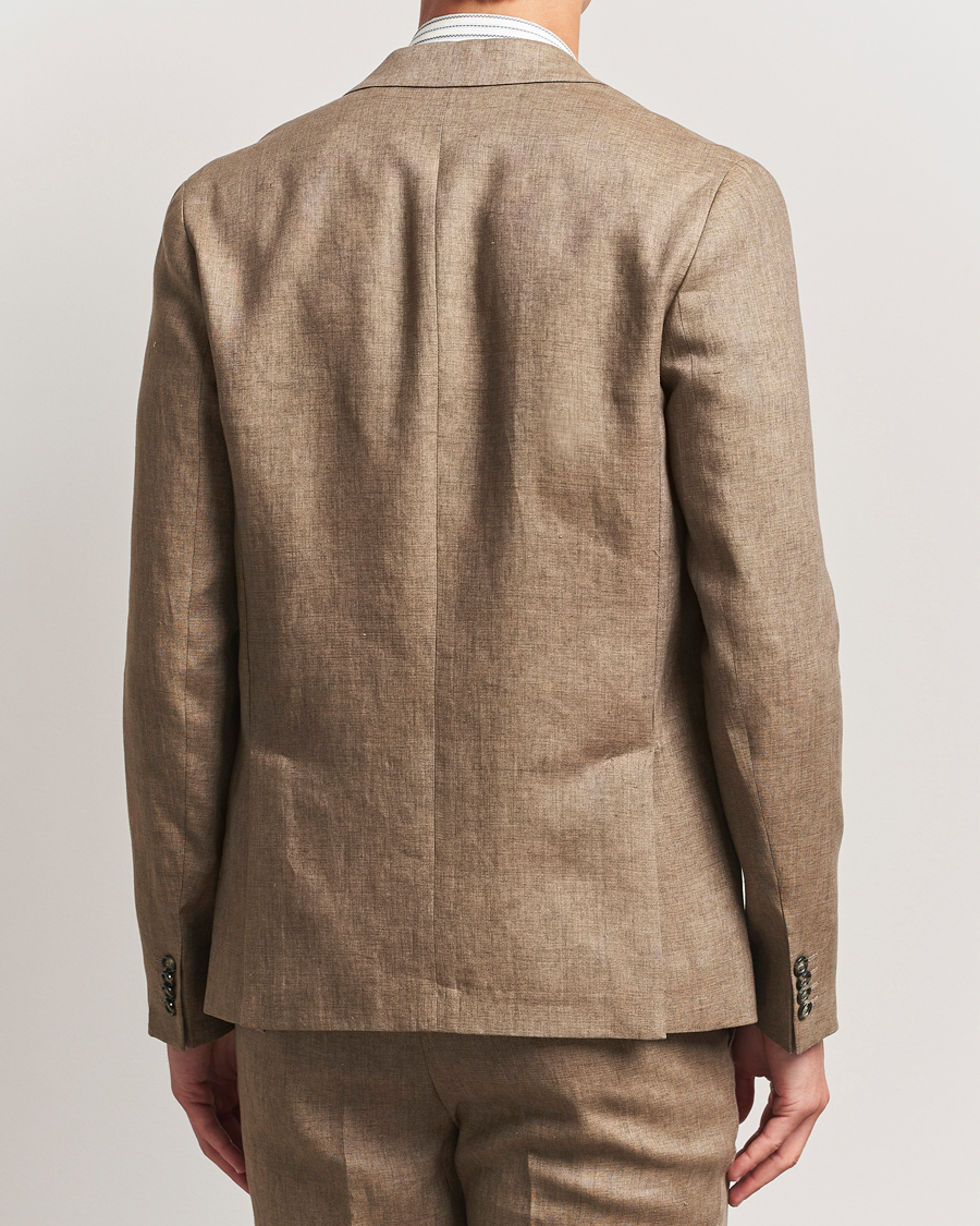 Men | Blazers | J.Lindeberg | Elton Unlined Super Linen Blazer Nutmeg