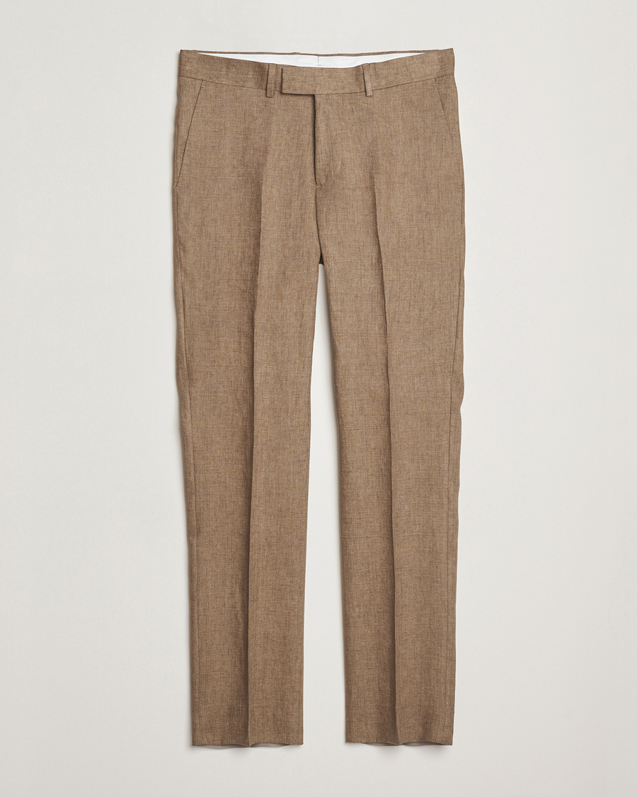 Men | Trousers | J.Lindeberg | Lois Super Linen Pants Nutmeg