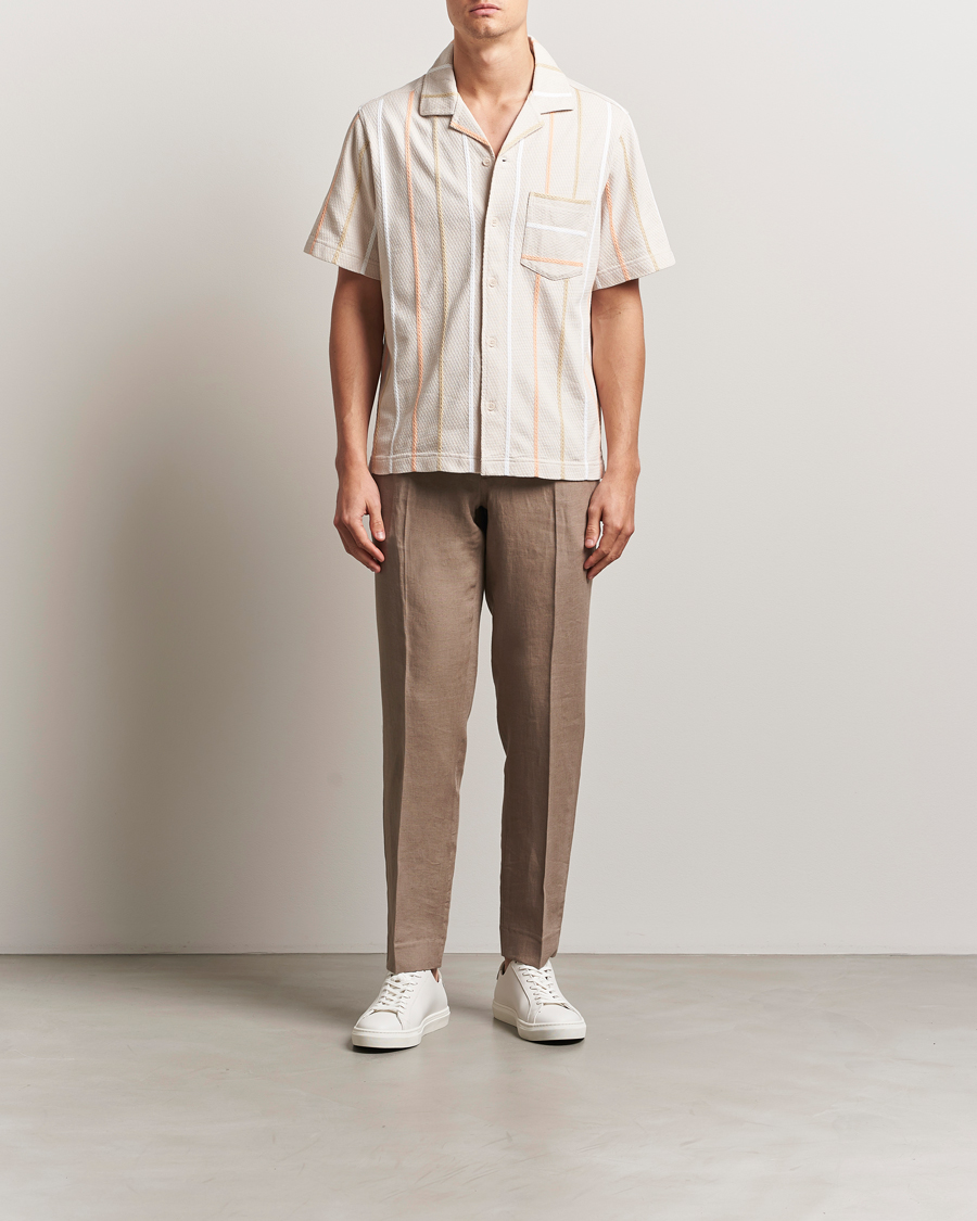 Men | Trousers | J.Lindeberg | Soren Drape Linen Pants Nutmeg