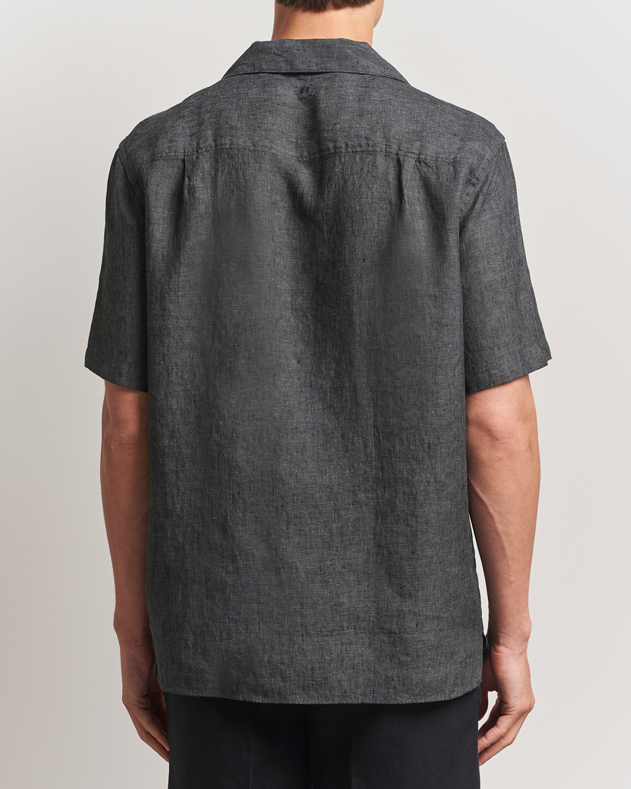 Men | Shirts | J.Lindeberg | Elio Linen Melange Shirt Black