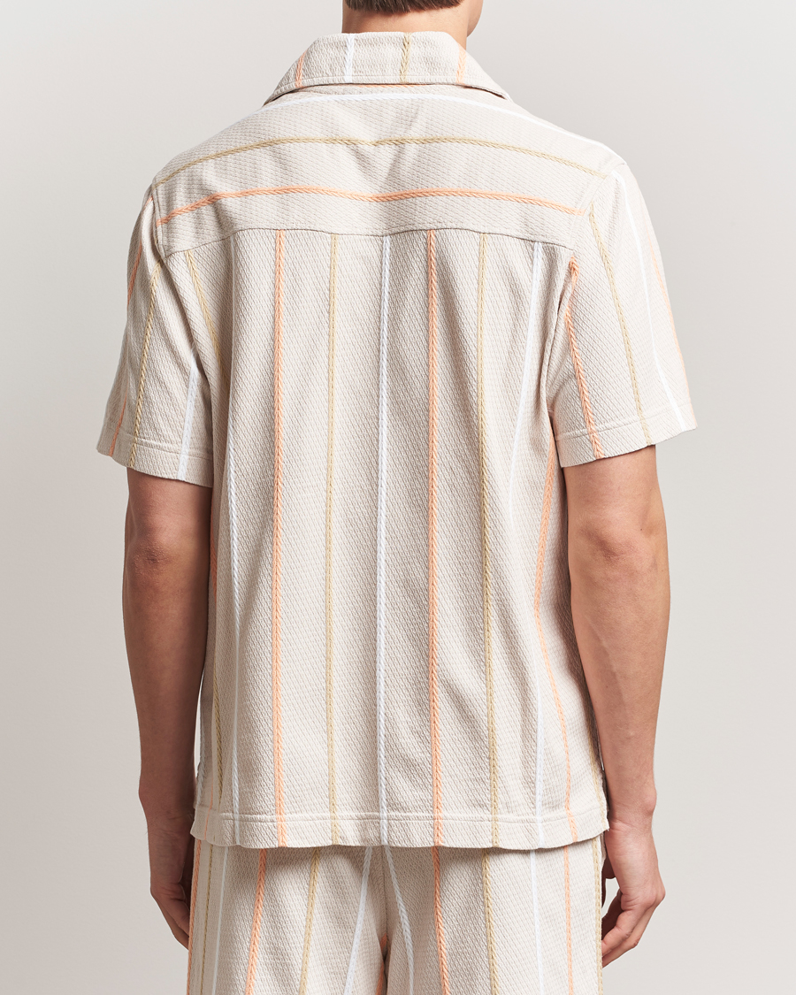 Men | Shirts | J.Lindeberg | Theron Stripe Resort Shirt Moonbeam