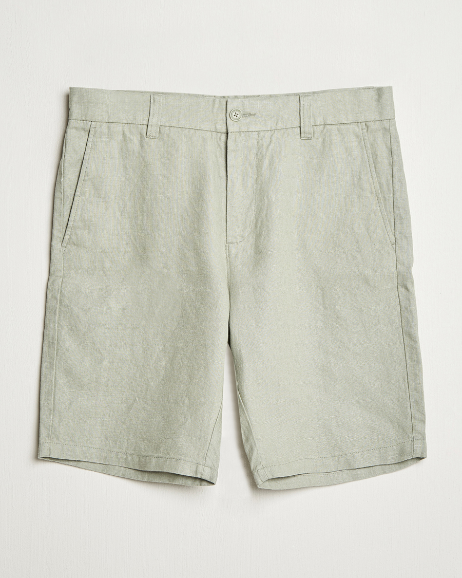 Men | Shorts | NN07 | Crown Linen Shorts Sage Green