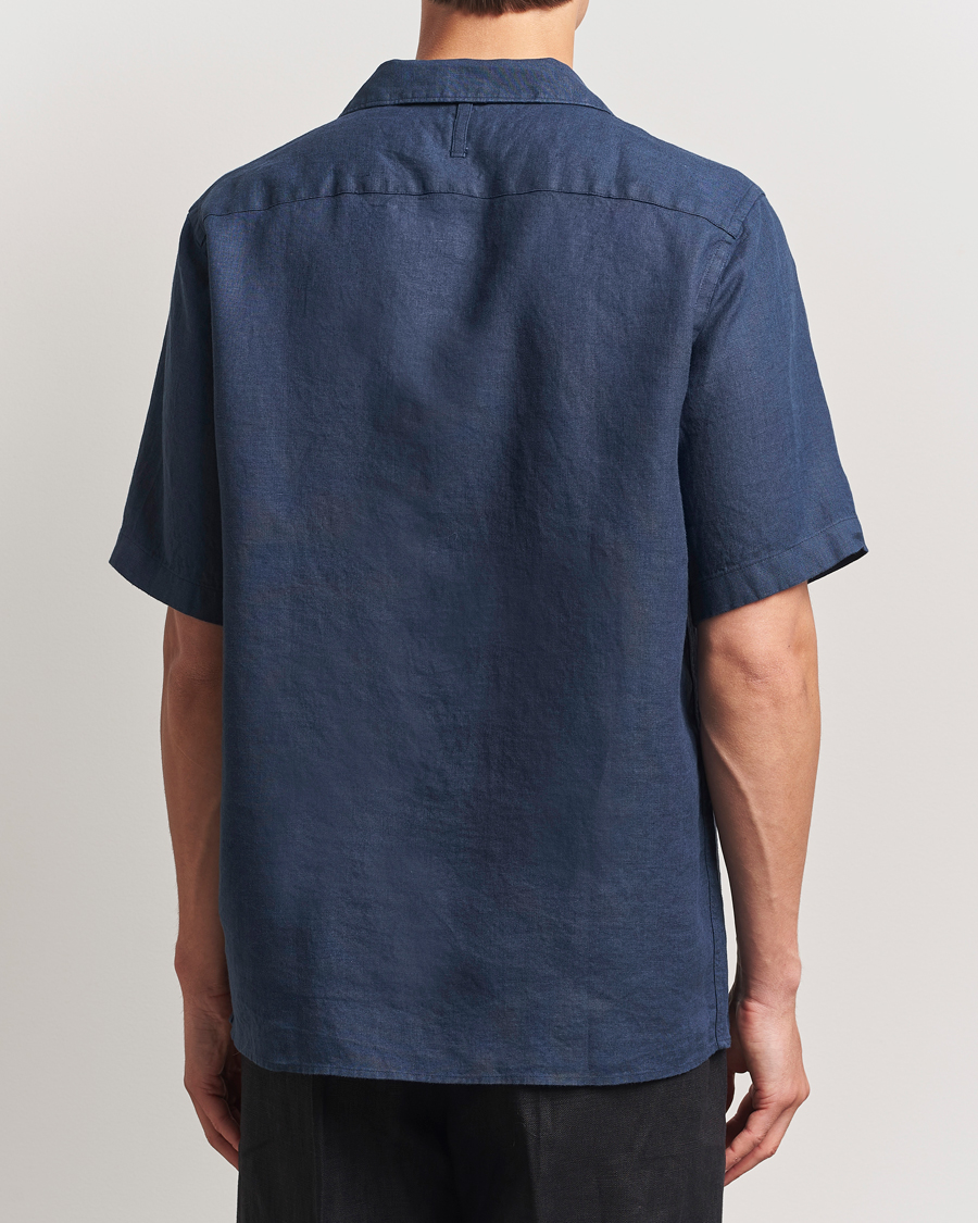 Men | Shirts | NN07 | Julio Linen Resort Shirt Navy Blue