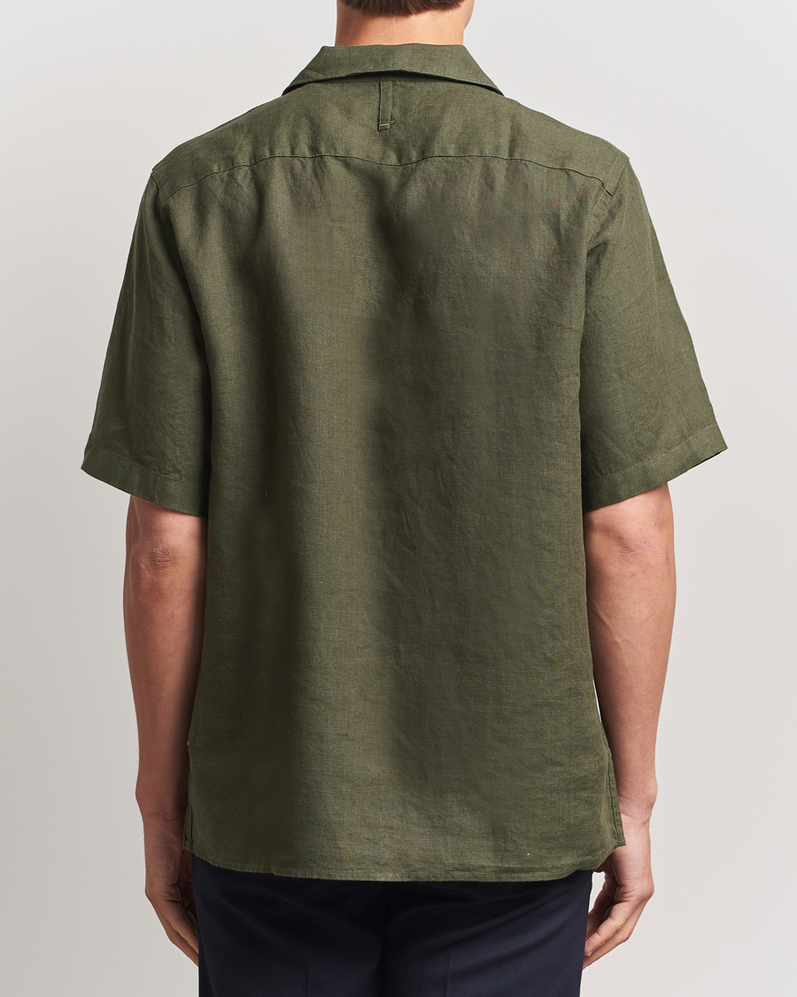 Men | Shirts | NN07 | Julio Linen Resort Shirt Croc Green