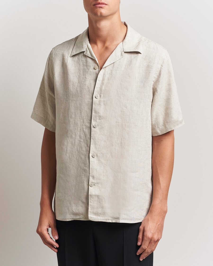 Men | Shirts | NN07 | Julio Linen Resort Shirt Oat