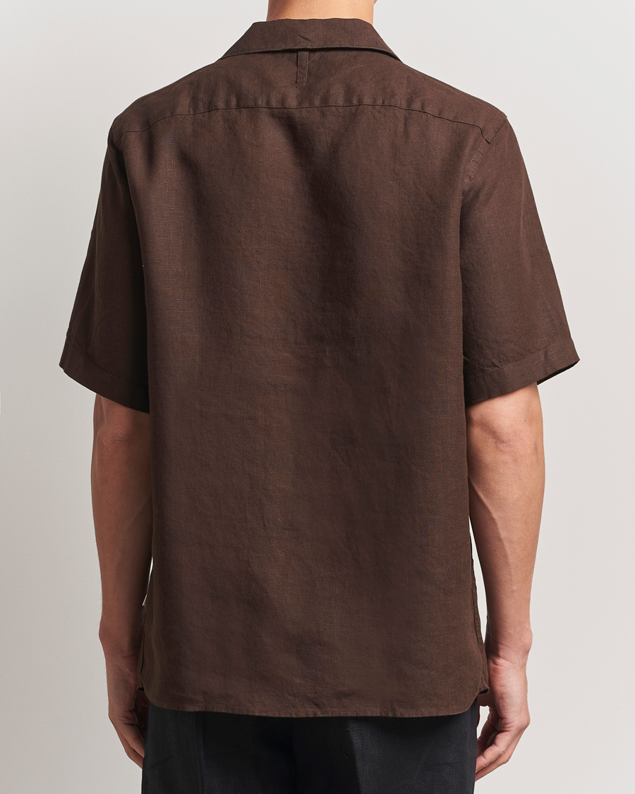 Men | Shirts | NN07 | Julio Linen Resort Shirt Coffee