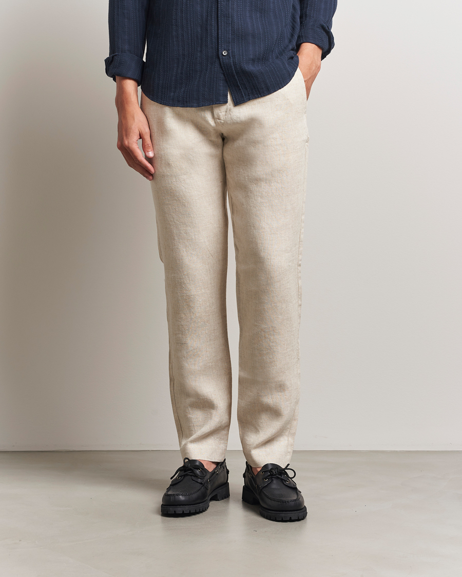 Men | Trousers | NN07 | Theo Linen Trousers Oat